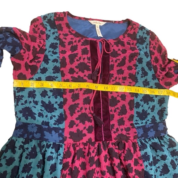 Matilda Jane A Little Party Multi Color Holiday Hi Low Long Sleeve Dress Sz XS - Picture 9 of 10